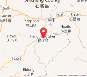 Map of Hengjiang, Jiangxi