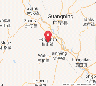 Map of Hengshan, Guangdong