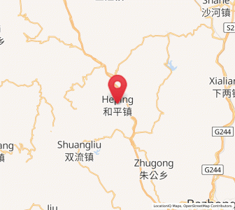 Map of Heping, Sichuan