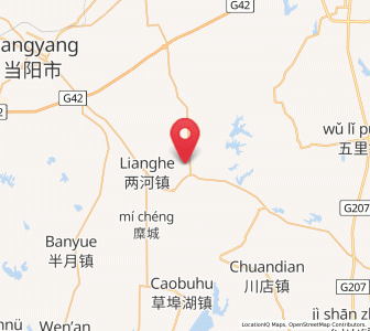 Map of Herong, Hubei