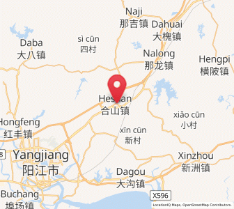 Map of Heshan, Guangdong
