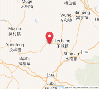 Map of Hetai, Guangdong