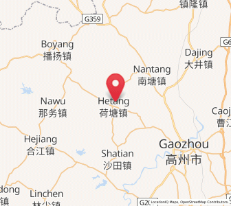 Map of Hetang, Guangdong