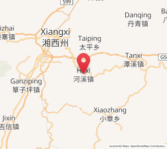 Map of Hexi, Hunan
