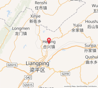 Map of Hexing, Chongqing