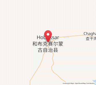 Map of Hoboksar, Xinjiang