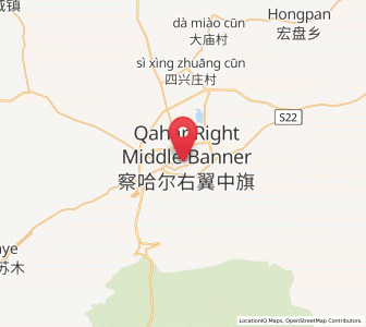 Map of Hobor, Inner Mongolia