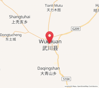 Map of Hoh Ereg, Inner Mongolia