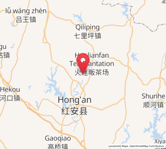 Map of Hong’an Chengguanzhen, Hubei