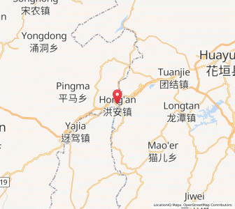 Map of Hong’an, Chongqing