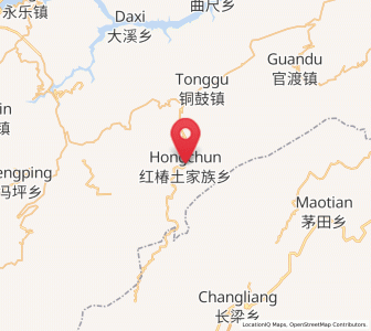 Map of Hongchun, Chongqing