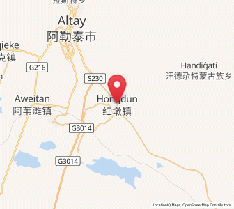 Map of Hongdun, Xinjiang
