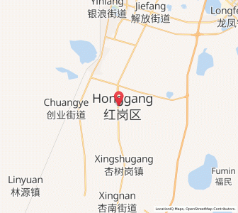 Map of Honggang, Heilongjiang