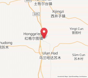 Map of Hongge’ertu, Inner Mongolia