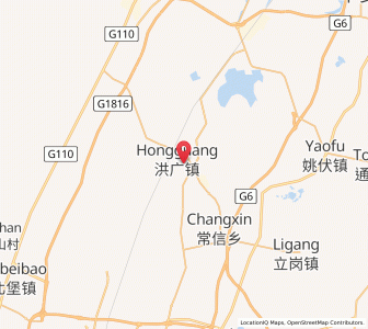 Map of Hongguang Qidui, Ningxia Hui Autonomous Region