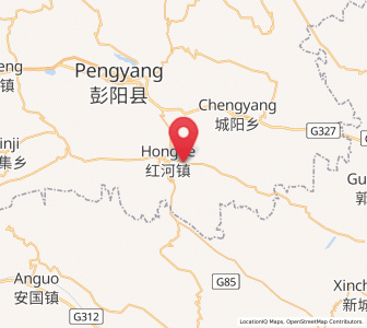 Map of Honghe, Ningxia Hui Autonomous Region