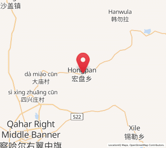 Map of Hongpan, Inner Mongolia