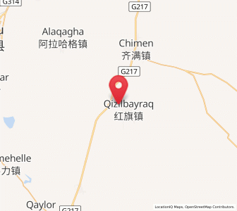 Map of Hongqi, Xinjiang