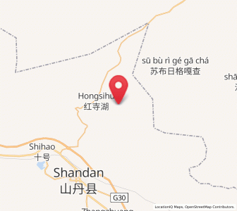 Map of Hongsihu, Gansu