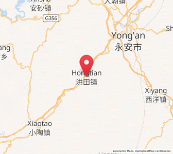 Map of Hongtian, Fujian