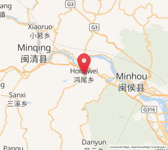 Map of Hongwei, Fujian