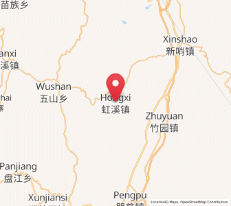 Map of Hongxi, Yunnan
