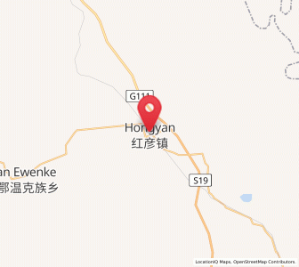 Map of Hongyan, Inner Mongolia
