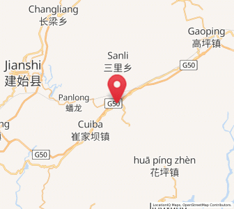 Map of Hongyansi, Hubei
