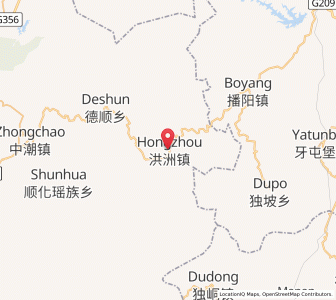 Map of Hongzhou, Guizhou