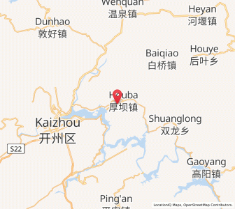 Map of Houba, Chongqing