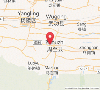 Map of Houjia, Shaanxi