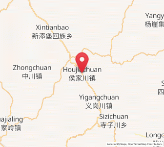 Map of Houjiachuan, Gansu