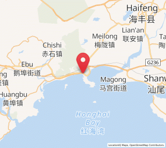 Map of Houmen, Guangdong