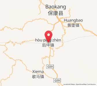 Map of Houping, Hubei