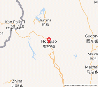 Map of Houqiao, Yunnan