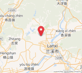 Map of Houren, Zhejiang