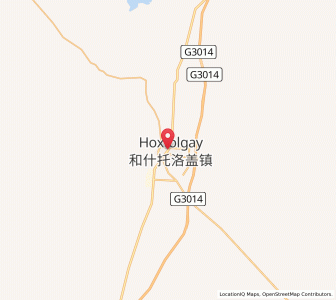Map of Hoxtolgay, Xinjiang