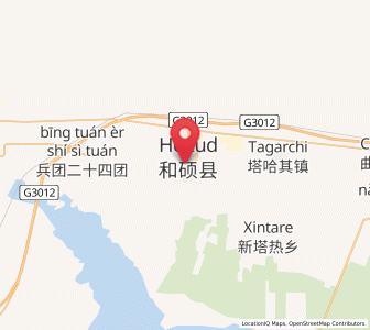 Map of Hoxut, Xinjiang