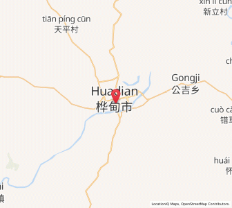 Map of Huadian, Jilin