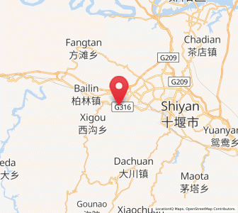 Map of Huaguo, Hubei