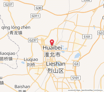 Map of Huaibei, Anhui