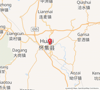 Map of Huaicheng, Guangdong