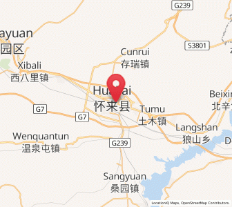 Map of Huailai, Hebei