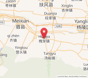 Map of Huaiya, Shaanxi