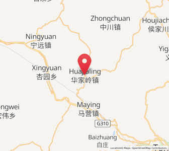 Map of Huajialing, Gansu
