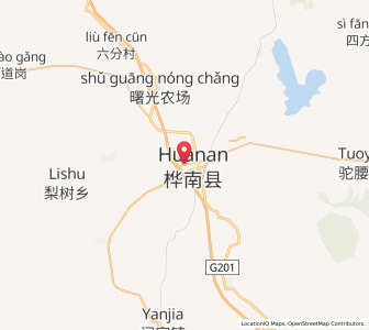 Map of Huanan, Heilongjiang