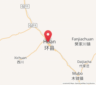 Map of Huancheng, Gansu