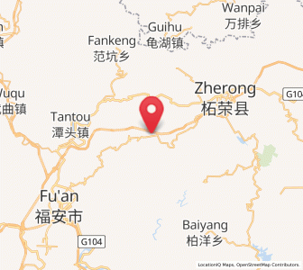 Map of Huangbai, Fujian