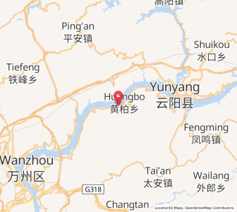 Map of Huangbai, Chongqing