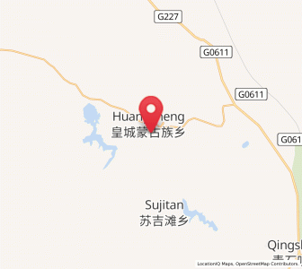 Map of Huangcheng, Qinghai